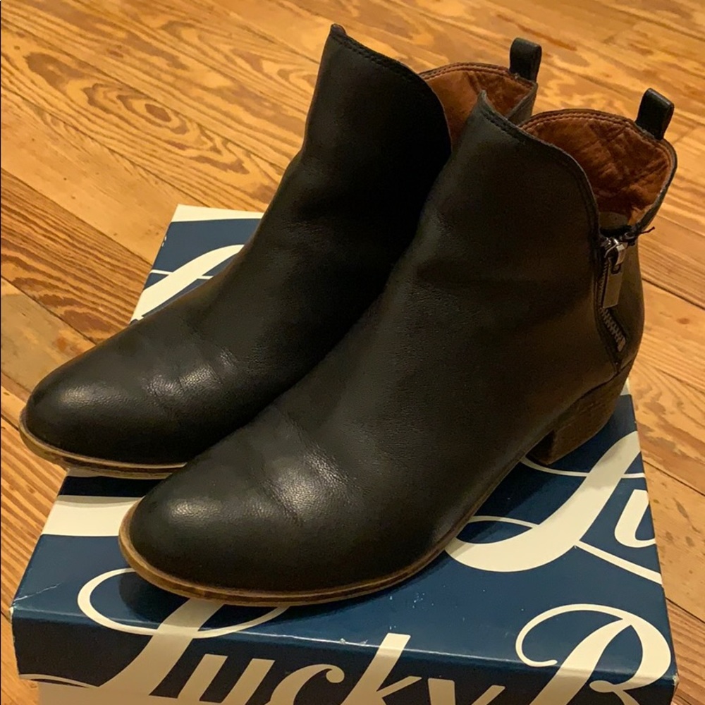 Lucky Brand Basonta Leather Booties